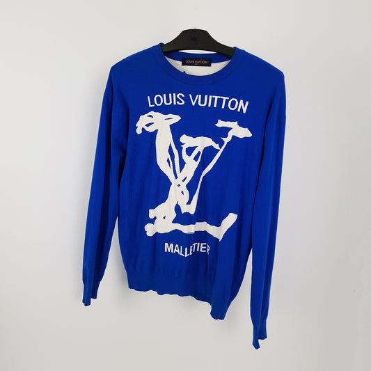 Louis Vuitton Malletier Clouds Crewneck Sweater Blue