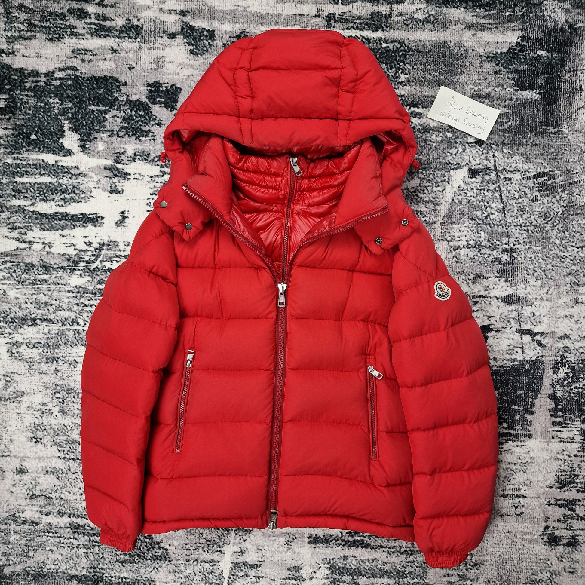 Moncler Brique Down Jacket Red