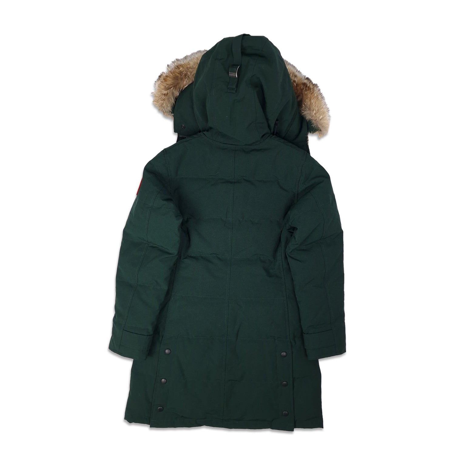 canada goose shelburne parka heritage, spruce green, back