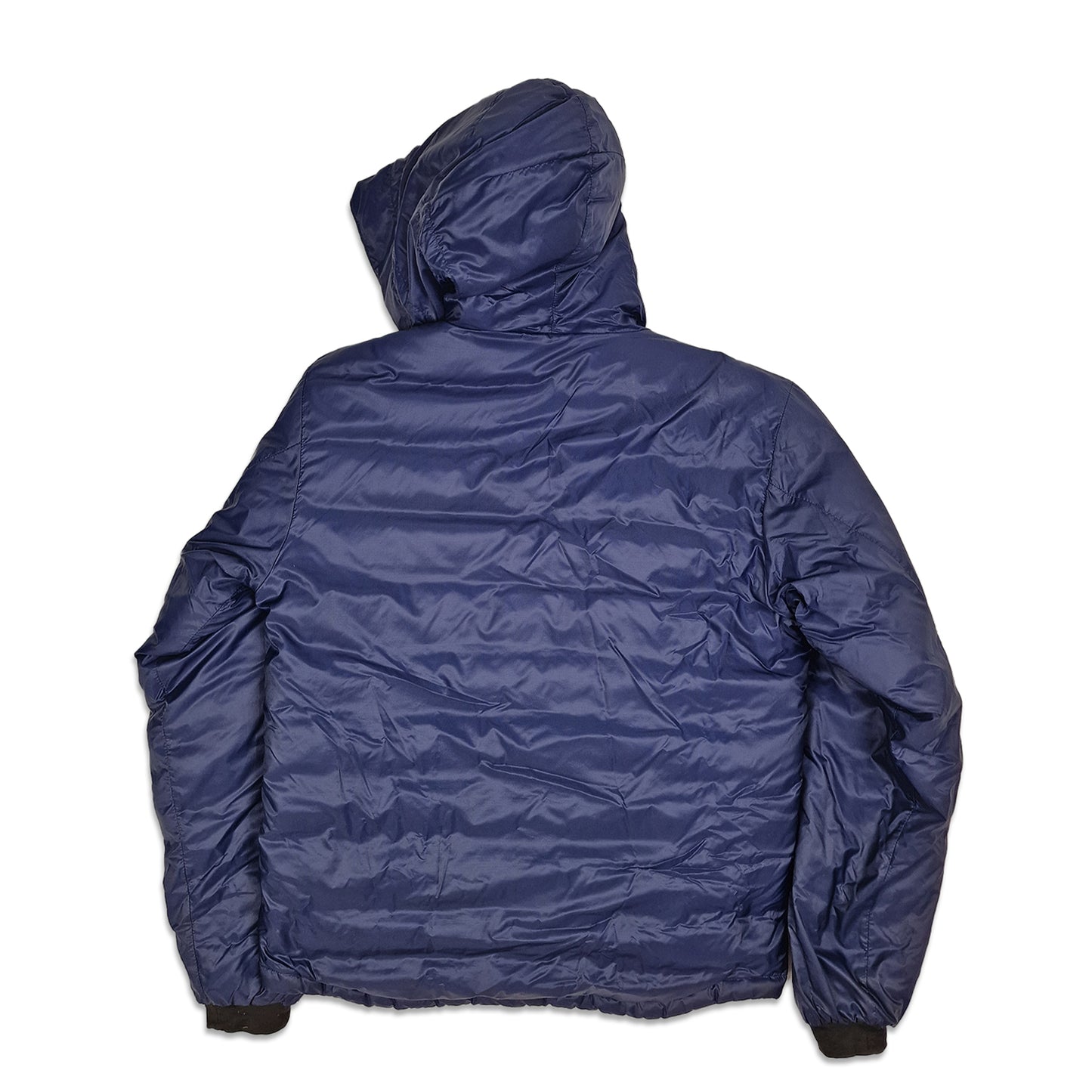 canada goose lodge hoody, blue, back