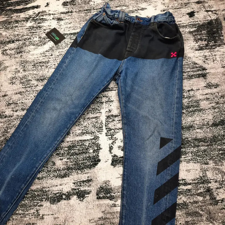 Off-White Two Tone Jeans