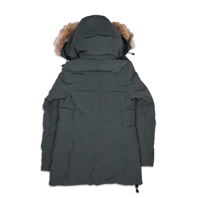 canada goose belleville parka, back, slate