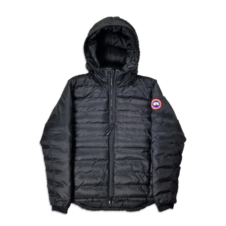 canada goose camp hooded down jacket, black