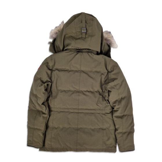 canada goose chelsea parka, military green, back