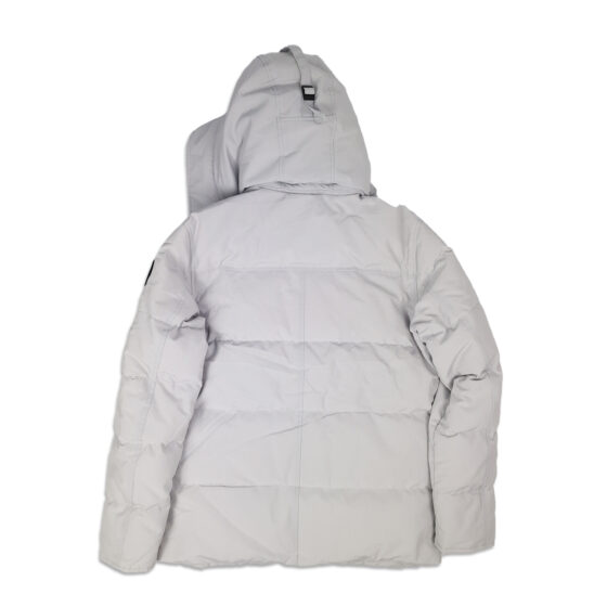 canada goose wyndham parka black label, silverbirch, back